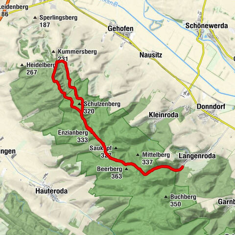 Langenroda - Hängebrücke und zurück Roßleben-Wiehe, Thüringen