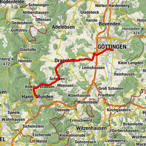 From Göttingen to Hann. Münden and back