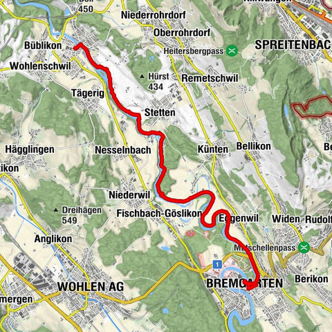 Habsburg Route 5th stage: Mellingen - Bremgarten