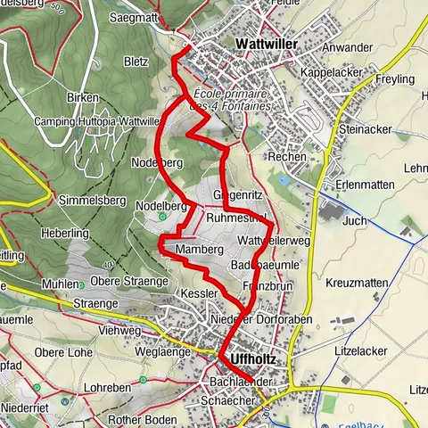 Wine trail of the Coteaux du vieil-Armand in Uffholtz