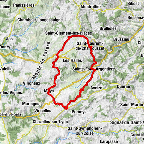 Monts du Lyonnais - The Argentière circuit - Loop 2.4