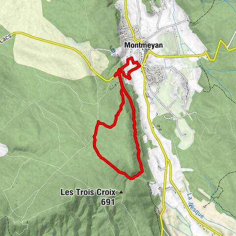 VTT FFC site - Provence Verdon - Route 49 - Blue - Montmeyan