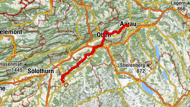 Mittelland Route Burgäschisee - Aarau