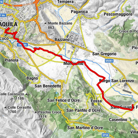 Erzengel Michael Weg, Etappe 6: L'Aquila - Santo Spirito d'Ocre