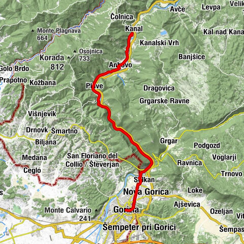 Gorica - Kanal (SLO) ruta (P004)