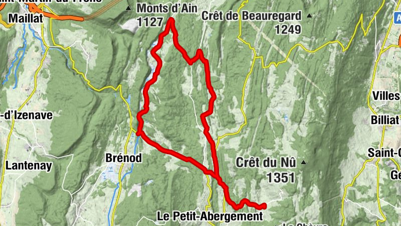 Cycling route: Plateau de Retord entre combes et cols