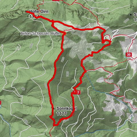 Sonnkogel (1177m) und Hohe Dirn (1134m) ab Parkplatz Hohe Dirn