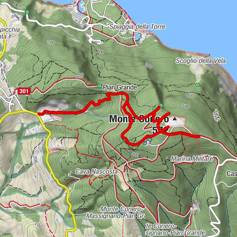 Ancona - Monte Conero - Pantano - Pian Grande