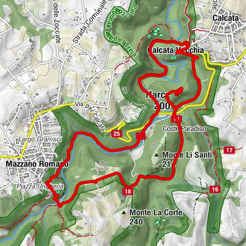 Mazzano Romano - Coste Paradiso - Narce - Calcata Vecchia