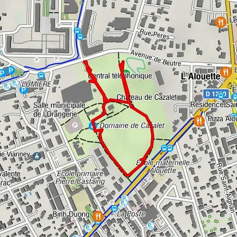 Balade à roulettes : Le parc Cazalet - Impraticable