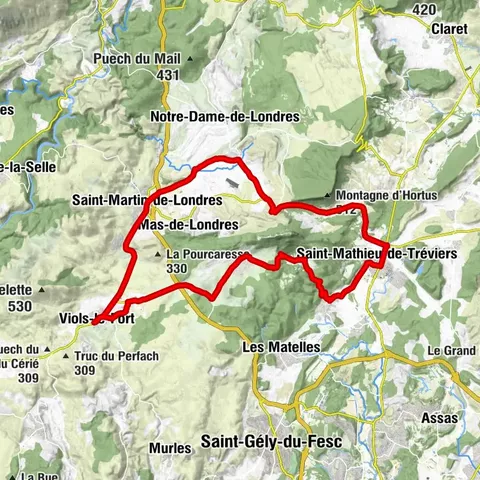 CYCLE LOOP No.5 - THE PIC SAINT-LOUP ROUTE