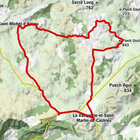 CIRCULAR CYCLING ROUTE No.20 - THE LAVOGNES ROUTE OF LARZAC