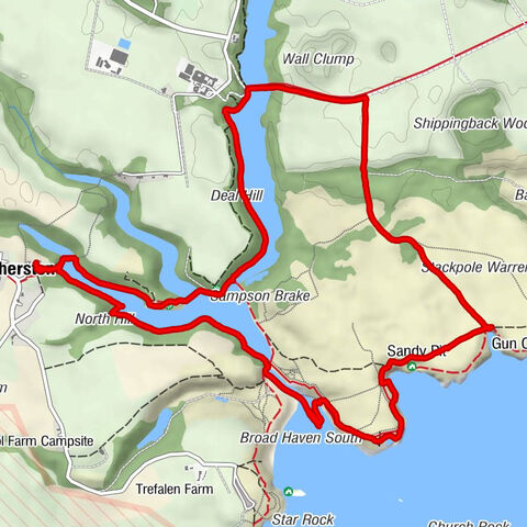 Kust wandeling Bosherston