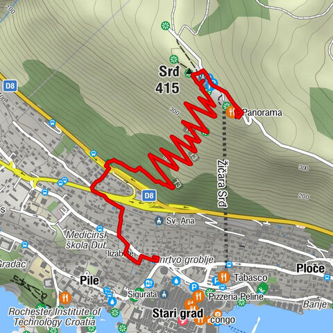 Sveti Križ - Dubrovnik - Srđ - Gradski kotar Pile - Kono