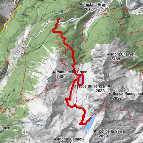 Lago d'Arpy e Lago di Pietra Rossa