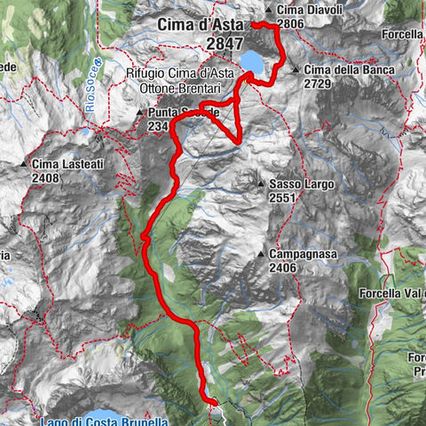 Cima d’Asta (vetta via normale)