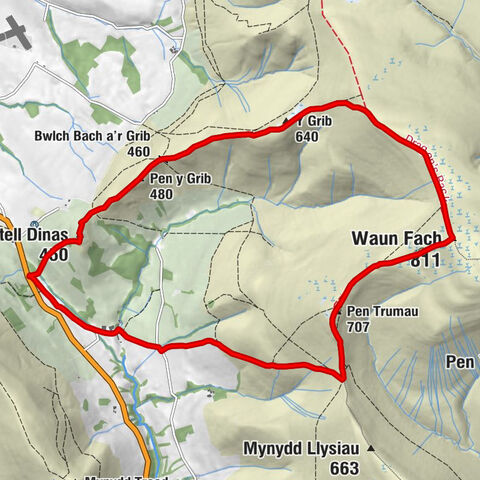 Talgarth - Pen Trumau - Waun Fach - Pen y Manllywn