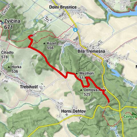 Mariánská studánka - Mezihoří - Dehtová hora