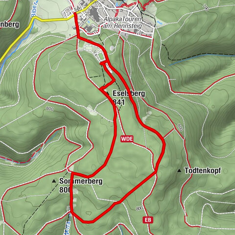 Circular hiking route - TOP 1 - Werra Source - Masserberg - Thuringian Forest