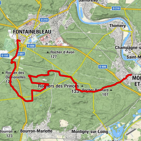 Fontainebleau - Mont Merle - Église Saint-Philippe et Saint-Jacques - Moret-Loing-et-Orvanne