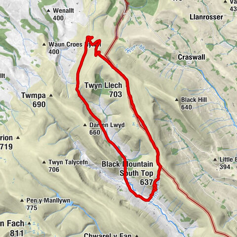 Llanigon - Hay Bluff - Twyn Llech - Black Mountain South Top