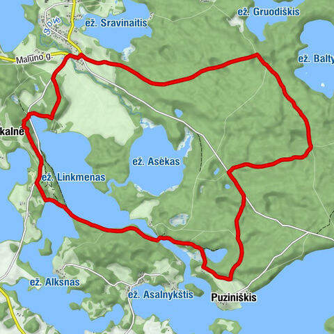 Linkmenų seniūnija - Ginučiai - Ladakalnis - Papiliakalnė