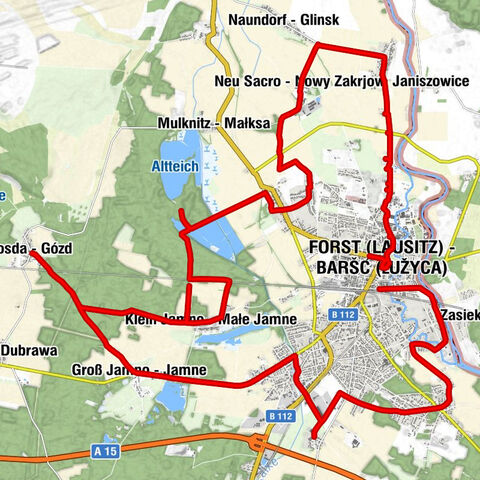 Forst (Lausitz) - Baršć (Łužyca) - Stadtkirche St. Nikolai - Gasthaus Sacro - Sacro - Zakrjow