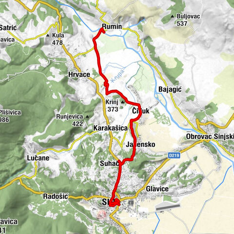 Žankova Glavica - crkva Gospe Sinjske - Sv. Petar - Rumin