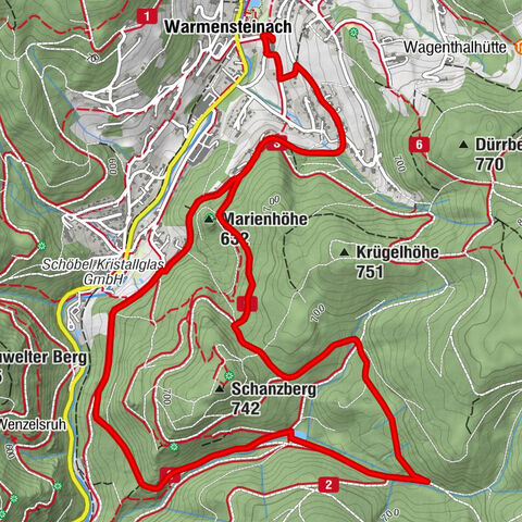 Warmensteinach - Gasthaus Waldbaude - Marienhöhe