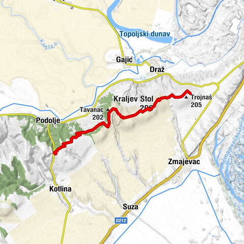Podolje - Tavanac - Kraljev Stol - Draž