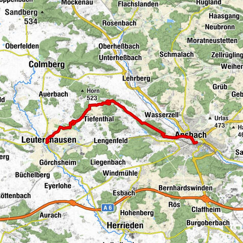 St. Ludwig - St. Gumbertus - Bocksberg - Leutershausen