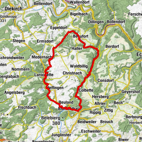 Mullerthal - Beaufort - Fuertgeshaff - Saint-Donat