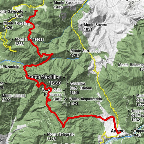 Acqua delle Giumente - Varco della Rena - Grotta dello Scalandrone - Acerno