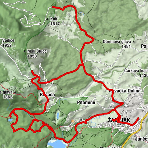 Pendrek do - Žabljak - Kovačka Dolina - Bosača