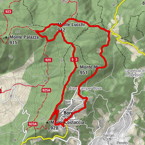 Chiesa di San Lorenzo Martire - Monte Costaccia - Monte Mu - Monte Lucchi