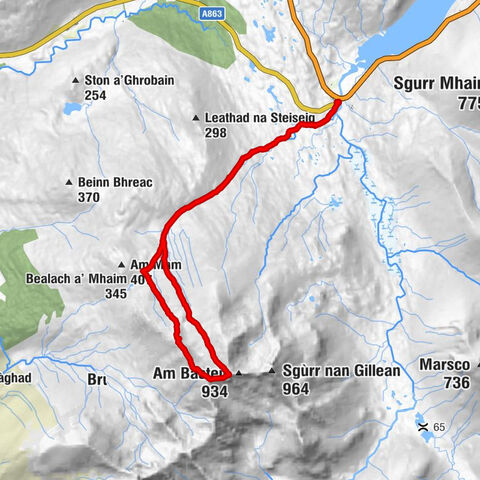 Sligachan Hotel - Bealach nan Lice - Bruach na Frithe - Bealach a' Mhaim