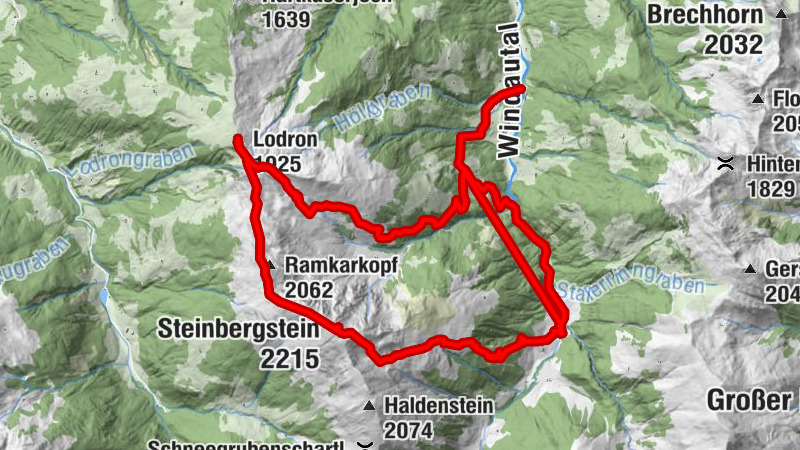Gipfeltour zum Steinbergstein und Lodron