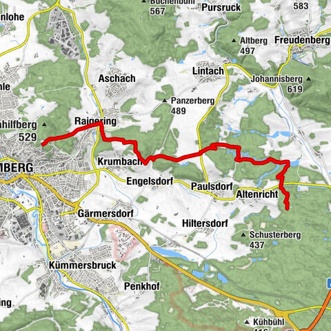 Erzweg (8): Amberg - Paulsdorf