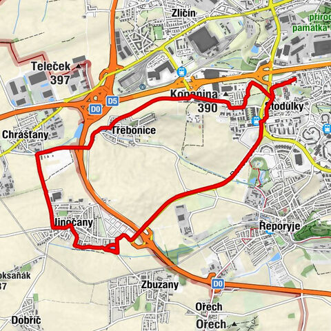 Prokopský potok - Jinočany - Mlýnský domov - Kopanina