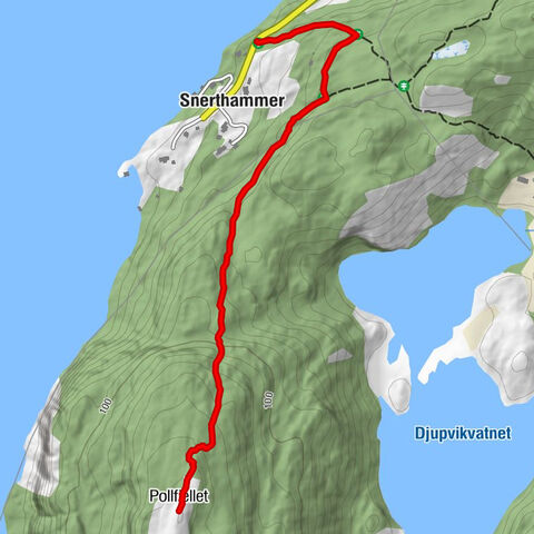 Flekkefjord - Lauvik - Snerthammer - Pollfjellet