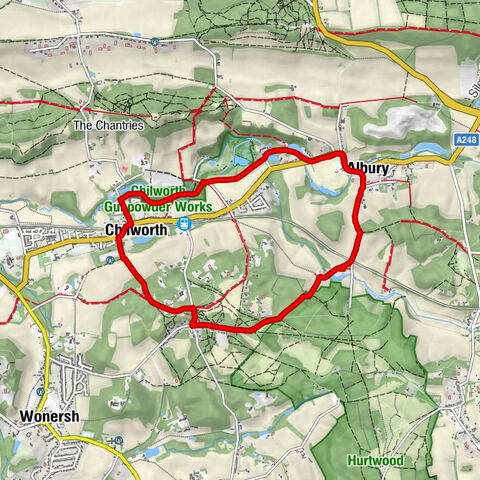 Shalford - Chilworth - Guildford - Albury