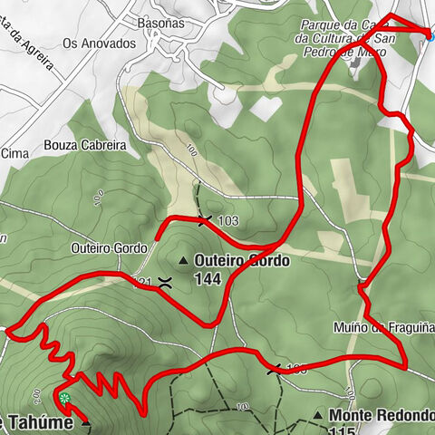 San Pedro de Muro - Outeiro Gordo - O Monte Tahúme - Olveira