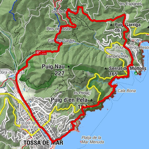 Tossa de Mar - Cova des Bergantí - Chiringuito Cala Bona - Cova de Sa Gatera