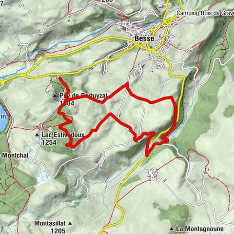 Besse - Beauregard - Cascade de Vaucoux - Montagne des Fraux