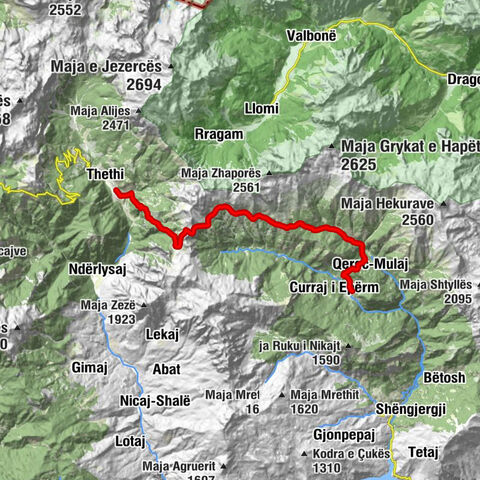 Shalë - Shpella Gumnarit (Thethit) - Qafa Boshit - Lekbibaj