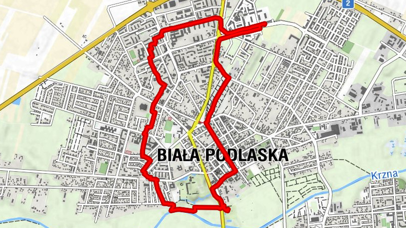 Osiedle Podmiejska - Kaplica pw. Świętego Rocha - Centrum - Biała Podlaska