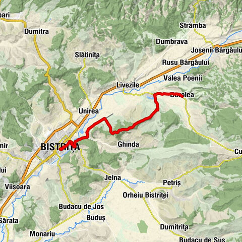 Dorolea - Dealul Cocoș - Ștefan cel Mare - Bistrița