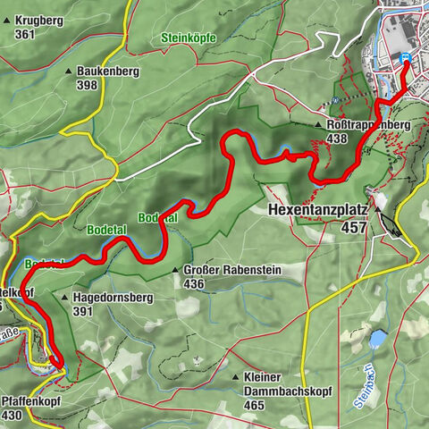 Treseburg - Gasthaus Königsruhe - St. Petri - Thale Hauptbahnhof