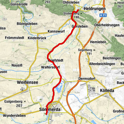 Sömmerda - Griefstedt - Riethgen - Sachsenburg