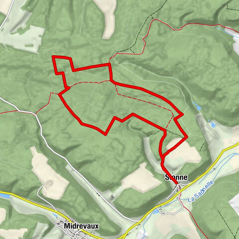 Sionne - La Croix - Le Bois de Frebécourt - Le Bois de Sionne